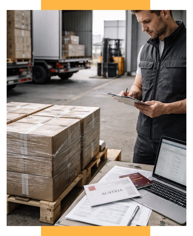 Доставка в Австрию от 66326 р. Логистика и экспорт СетСервис-Кмс